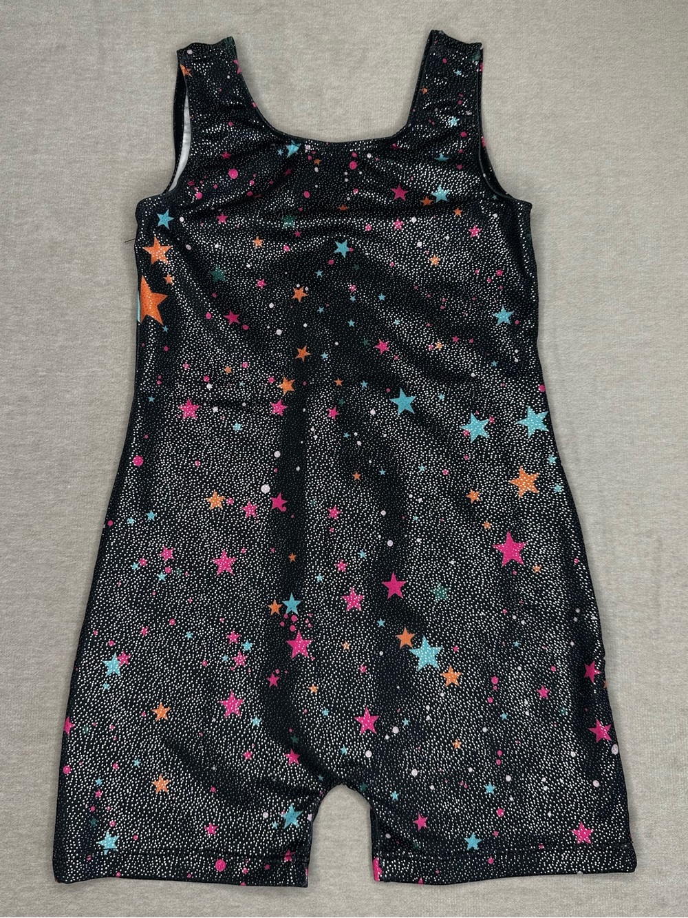Kids Black Star-Print Biker Romper